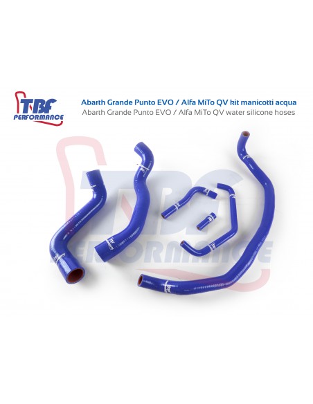 Abarth Grande Punto EVO / Alfa MiTo QV water silicone hoses kit