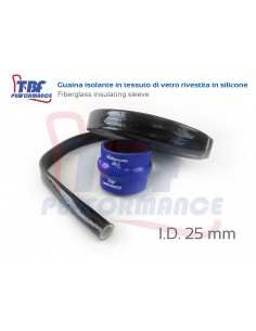 Fiberglass + silicone heat sleeve 25 mm i.d.