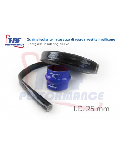 Fiberglass + silicone heat sleeve 25 mm i.d.