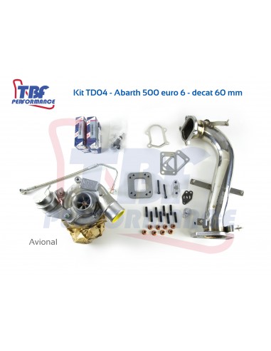 Kit TD04 Abarth 500 E6 - decat 60 mm