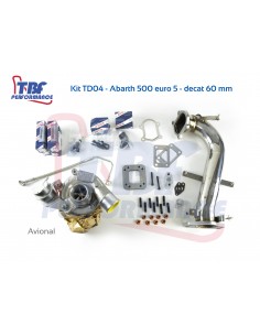 TD04 kit Abarth 500 E5 - 60 mm decat