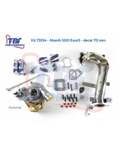 Kit TD04 Abarth 500 -595 E5 - decat 70 mm