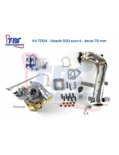 TD04 Abarth 500 - 595 E6 - 70 mm decat