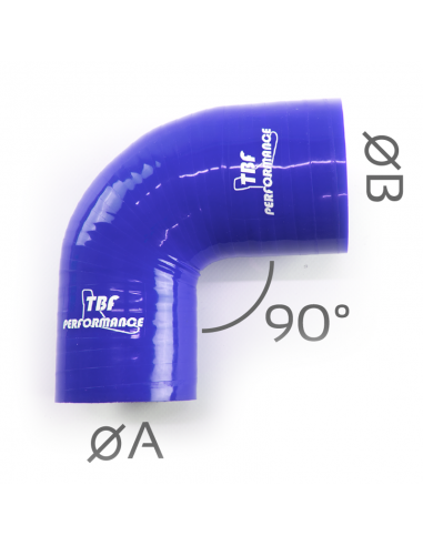 D. 90 - 102 mm curva 90° silicone