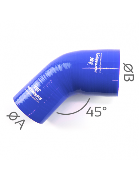 D. 76 - 102 mm 45° reducer silicone curve