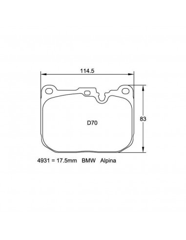 Pagid brake pads RSL 29 suitable for F2x F87 M2...