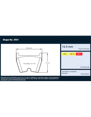 Pagid 2931 Audi RS3 8v / TT RS FV3