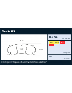 Pagid 4924 Porsche 718 GT4 / 991 GT3 / 991 Turbo dischi...
