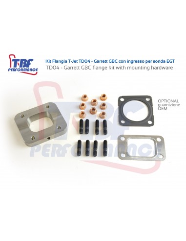 CNC Turbo adapter flange for TD04 / Garrett GBC with EGT