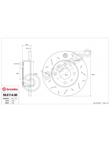 Brembo ty3 rear brake rotors Abarth 500