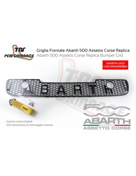 Assetto Corse Abarth 500 bumper grid, abarth logo, WITH foglights