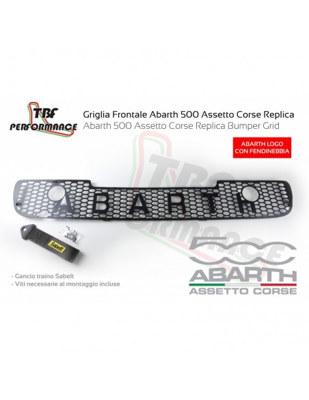 Assetto Corse Abarth 500 bumper grid, abarth logo, WITH foglights