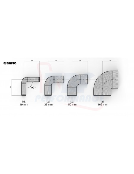 D. 67 mm curva 90° silicone