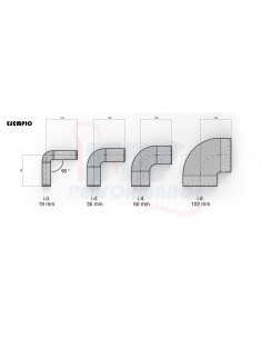 D. 130 mm 90° silicone curve
