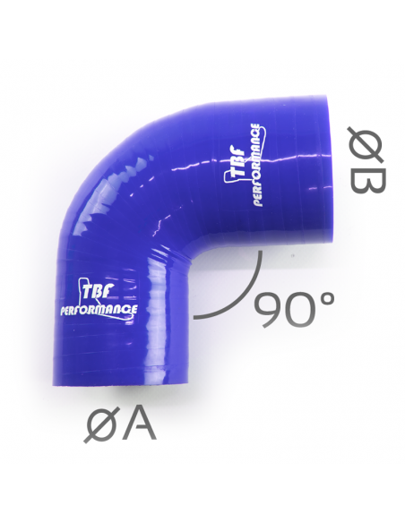 D. 63 - 70 mm curva 90° silicone